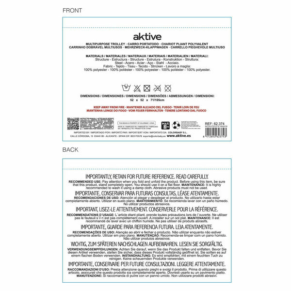 Monikäyttöinen Kärry Aktive 52 x 105 x 52 cm