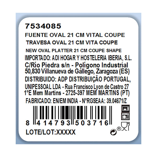 Ariane Keraminen Vuoka Valkoinen Ø 21 cm