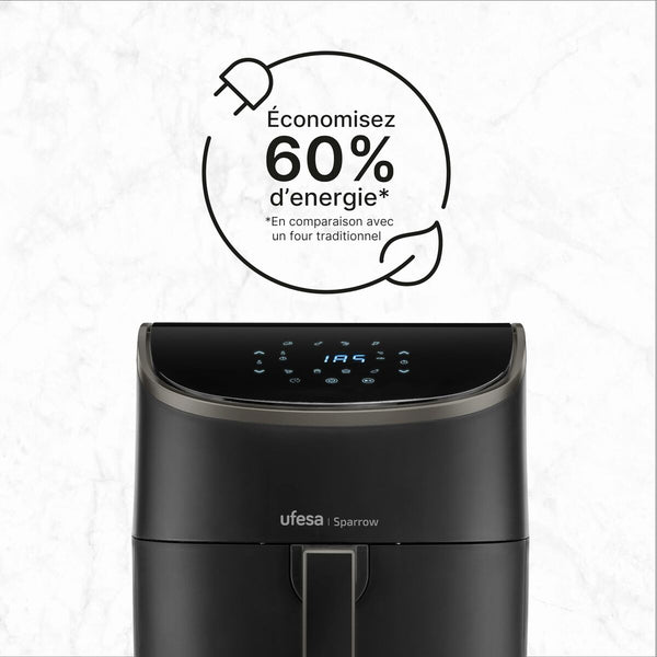 UFESA Sparrow Airfryer 6 L Musta - Vuodevaatteet.fi