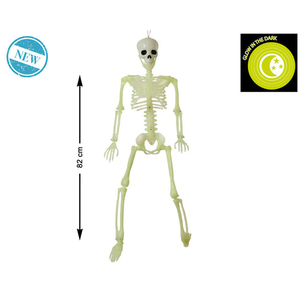 Valkoinen Luuranko 82 cm - Halloween-koriste
