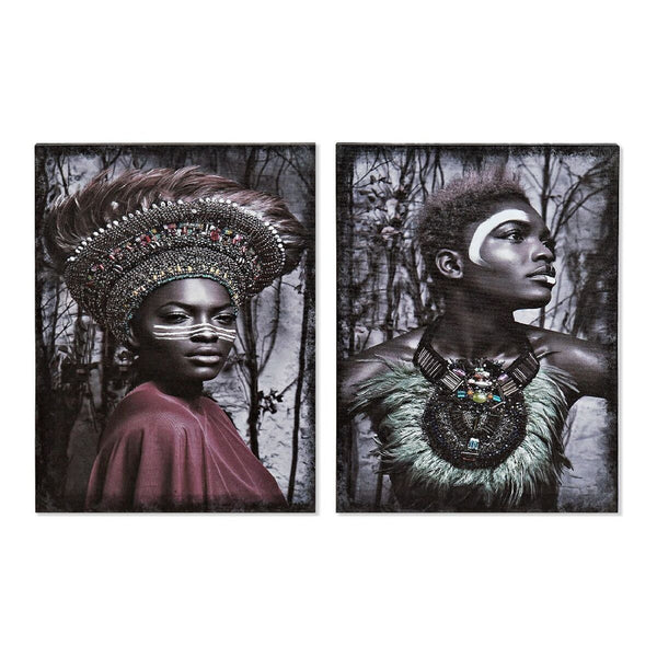 Afrikkalainen Sisustustaulu DKD Home Decor 30x40 cm