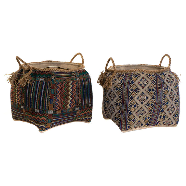 Boho Kori Luonnonkuidusta, 2 Kpl, Monivärinen