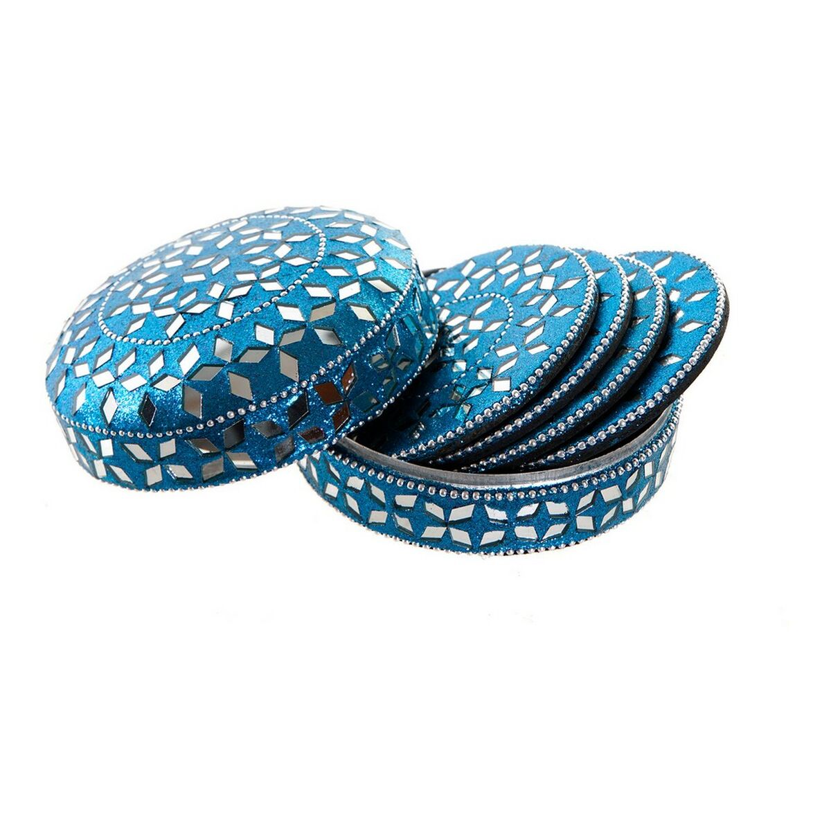 DKD Home Decor Lasinaluset Alumiini Puu MDF 3 kpl