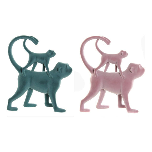 Trooppinen Koristehahmo Apinoita, Vihreä ja Pinkki