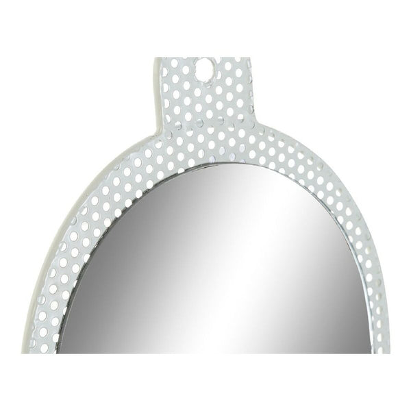 DKD Home Decor Ovaali Seinäpeili Valkoinen ja Pinkki