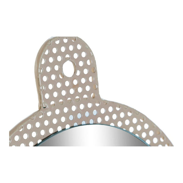 DKD Home Decor Ovaali Seinäpeili Valkoinen ja Pinkki
