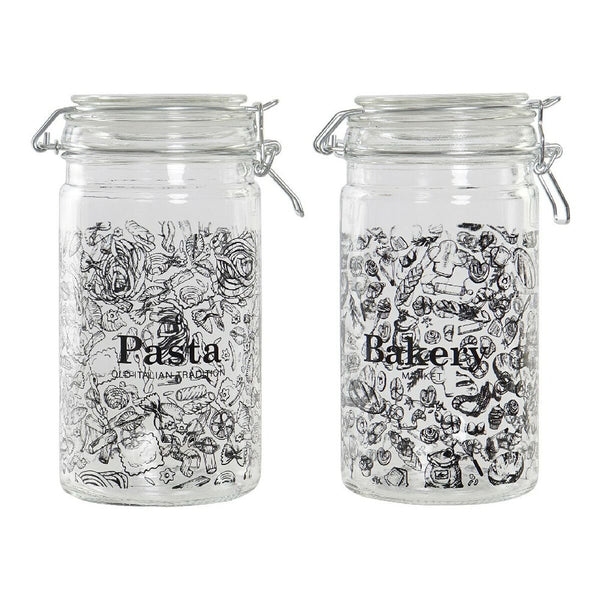 DKD Home Decor Kristallipurkki 1 L, 2 kpl