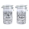 DKD Home Decor Kristallipurkki 1 L, 2 kpl