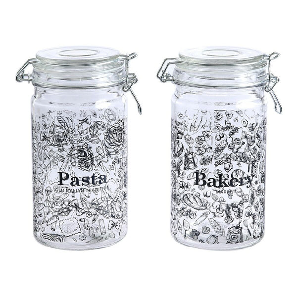 DKD Home Decor Kristallipurkki 1 L, 2 kpl