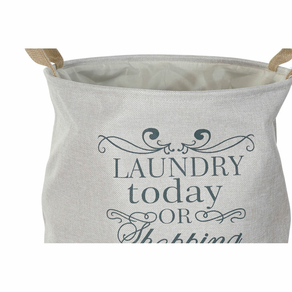 DKD Home Decor Pyykkikori 3 kpl Beige Harmaa Vaaleanruskea