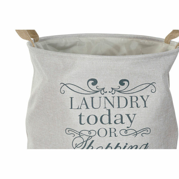 DKD Home Decor Pyykkikori 3 kpl Beige Harmaa Vaaleanruskea