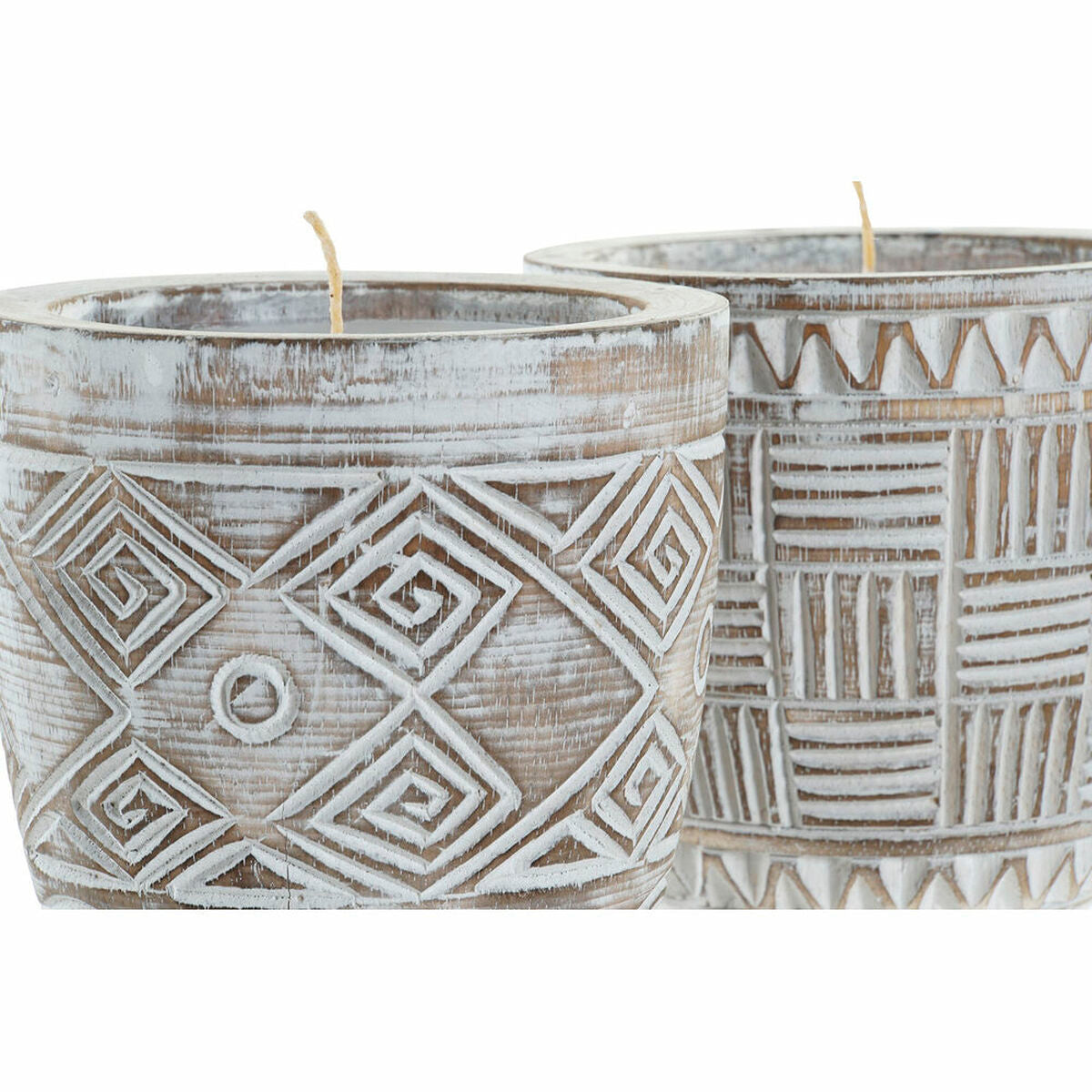 DKD Home Decor Puuvahakynttilä 2 osaa