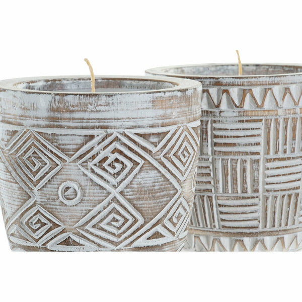DKD Home Decor Puuvahakynttilä 2 osaa