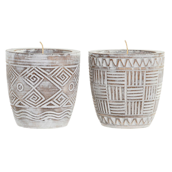 DKD Home Decor Puuvahakynttilä 2 osaa