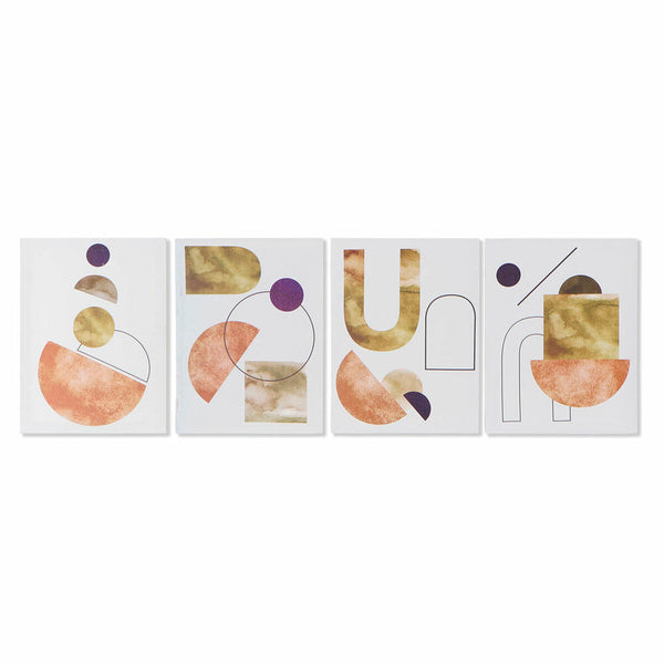 Abstrakti Kangastaulu DKD Home Decor 4 kpl