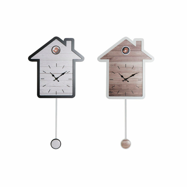 DKD Home Decor Seinäkello 32x56 cm Valkoinen