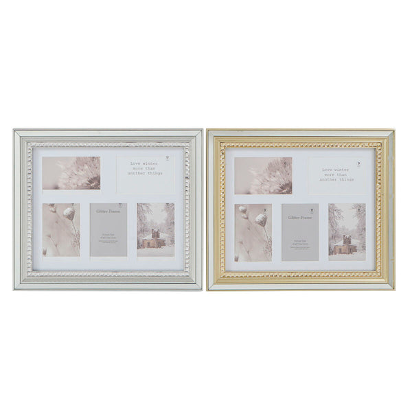 DKD Home Decor Kuvakehys Kristalli Hopea Kulta 46,5x40 cm
