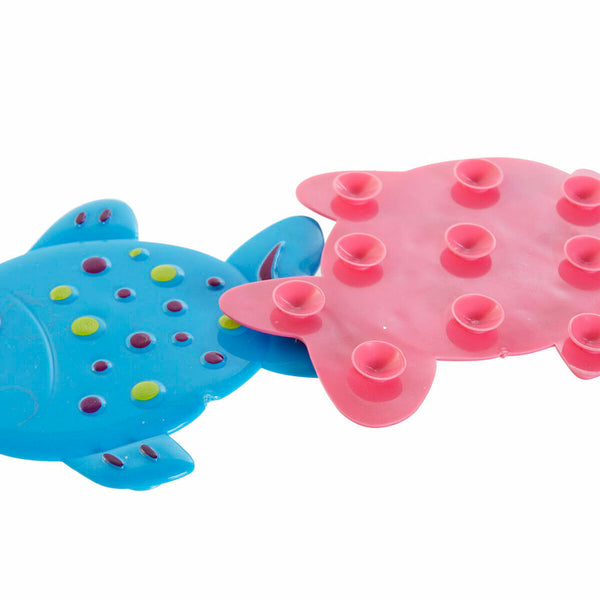 Lasten Kylpymatto Kala PVC Sininen ja Pinkki 2 kpl