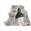 DKD Home Decor Buddha Seinäkoriste, 3 Kappaletta