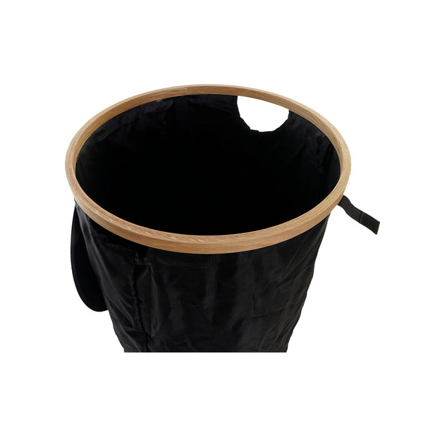 Musta Pyykkikori DKD Home Decor Huopa