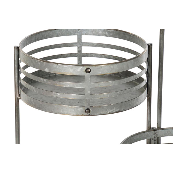 Kasviteline DKD Home Decor 3-in-1 Harmaa Metalli