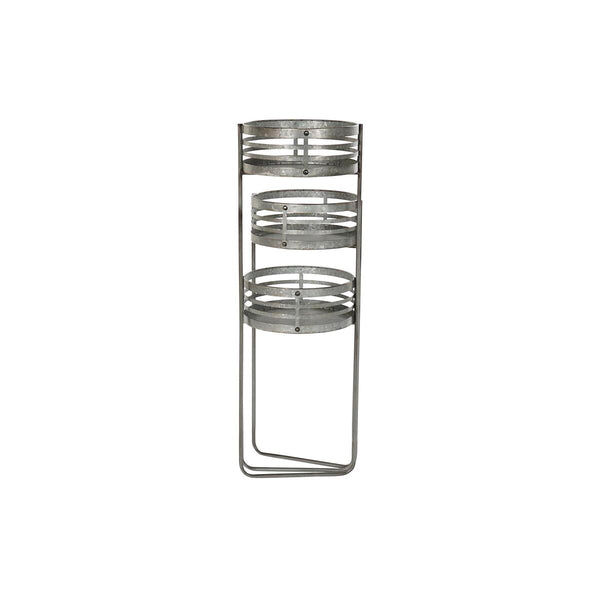 Kasviteline DKD Home Decor 3-in-1 Harmaa Metalli