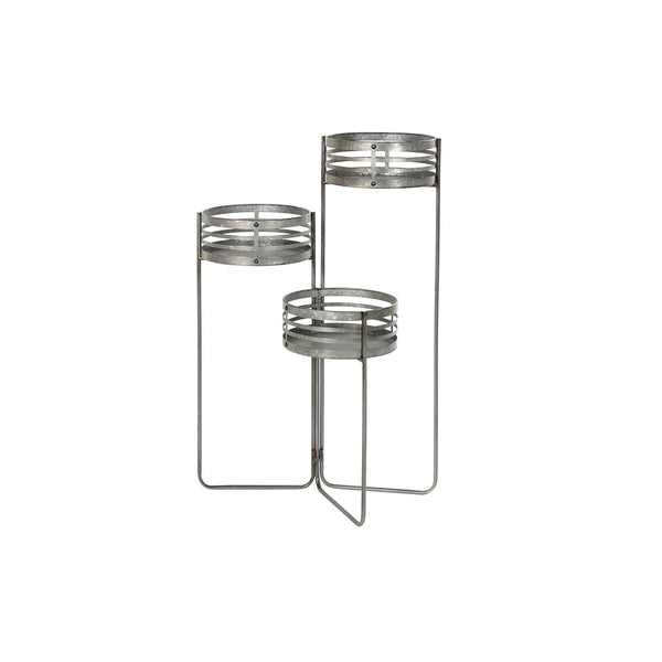 Kasviteline DKD Home Decor 3-in-1 Harmaa Metalli