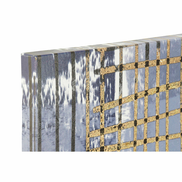 Abstrakti Kangastaulu Sininen Musta 40x120 cm