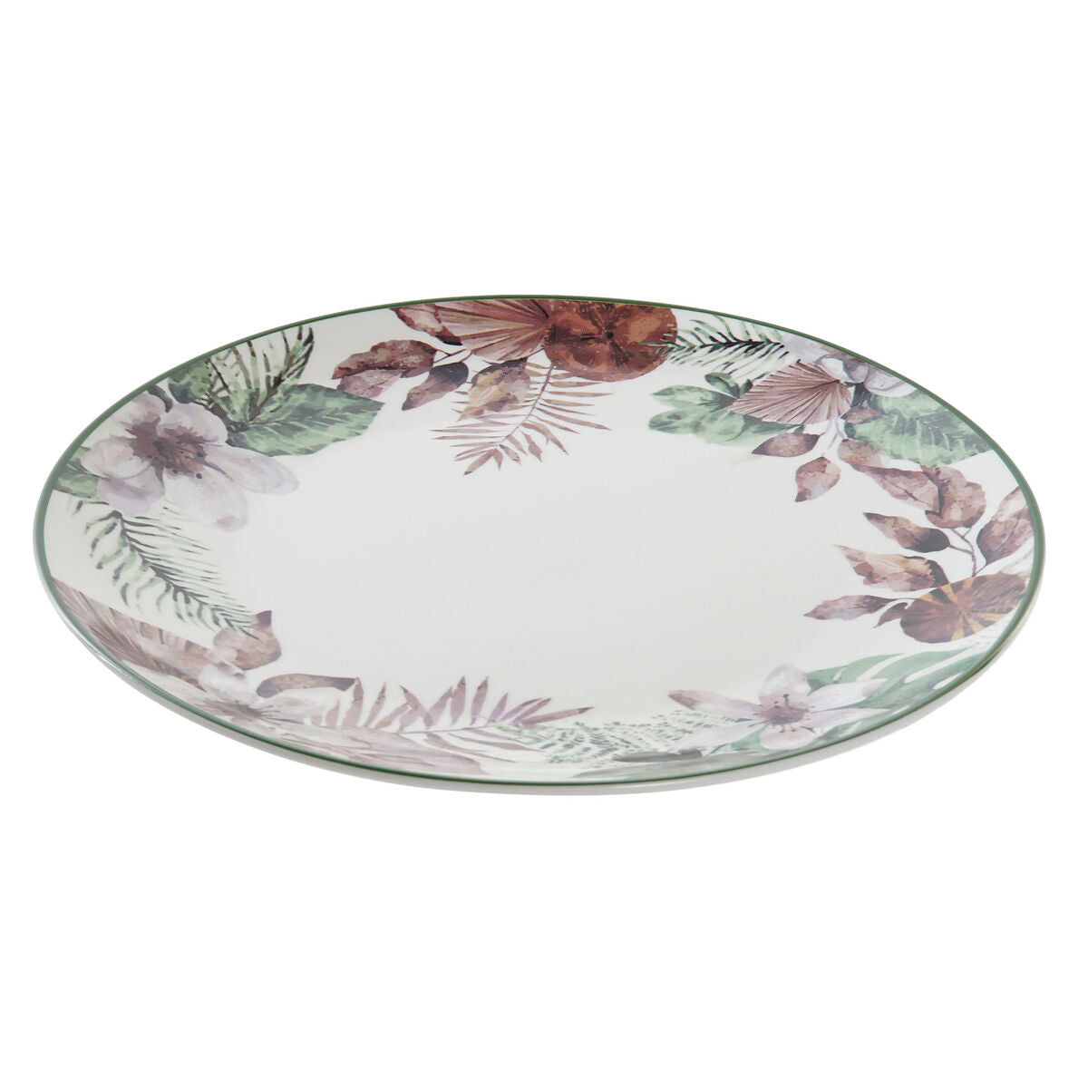 Posliinilautanen Kukkakuvio DKD Home Decor