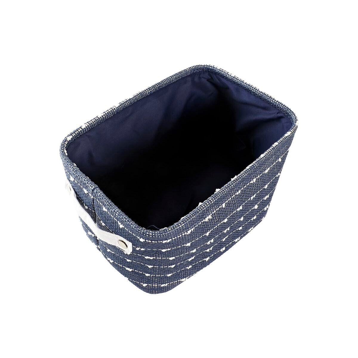 DKD Home Decor Korisetti 3 Kappaletta Valkoinen ja Laivastonsininen