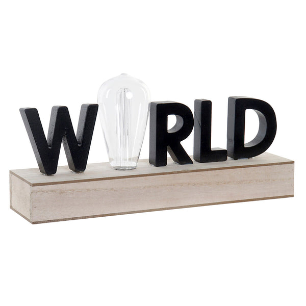 Koristevalot DKD Home Decor Musta MDF LED