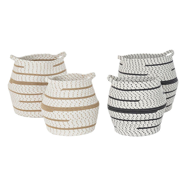 Juuttikorisetti DKD Home Decor 2 kpl