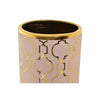 Posliinimaljakko DKD Home Decor 36 cm Pinkki Kullattu