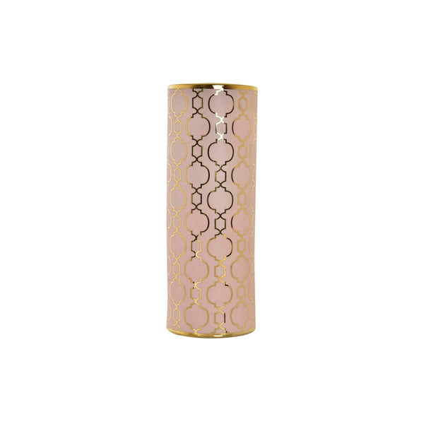 Posliinimaljakko DKD Home Decor 36 cm Pinkki Kullattu