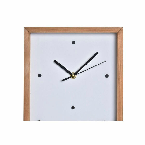 DKD Home Decor Seinäkello Valkoinen Ruskea Puu