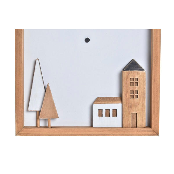 DKD Home Decor Seinäkello Valkoinen Ruskea Puu