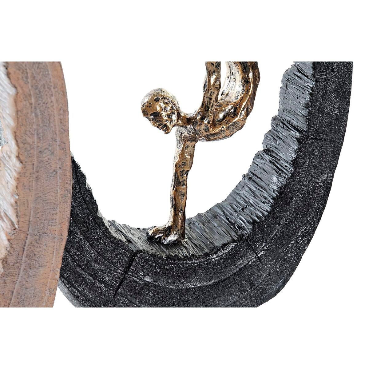 DKD Home Decor Koristehahmo Musta Kullattu 24x8x36 cm