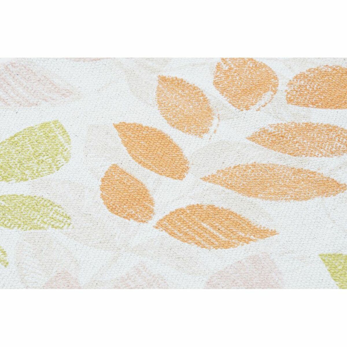 DKD Home Decor Beige Monivärinen Matto Kasvikuviolla