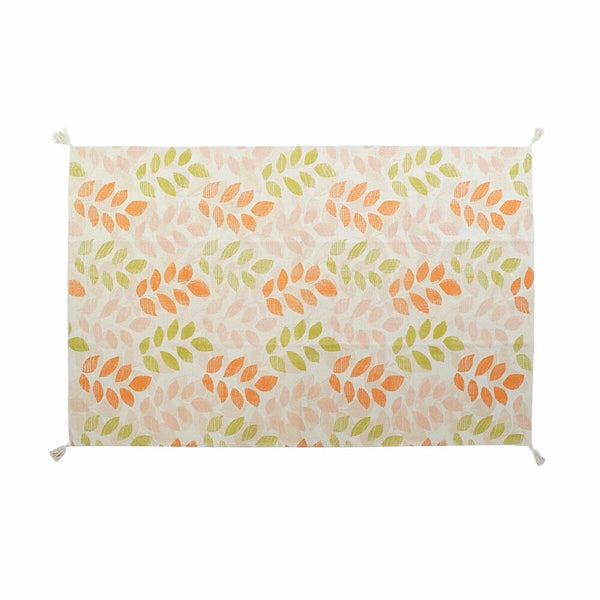DKD Home Decor Beige Monivärinen Matto Kasvikuviolla