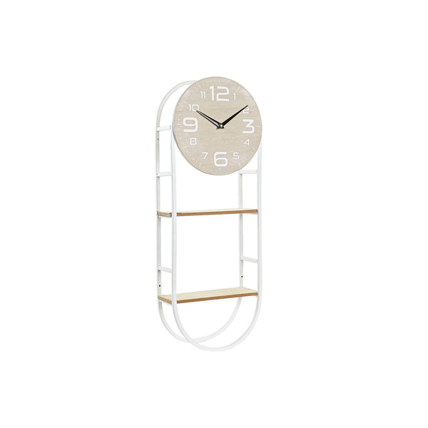 Seinäkello Hyllyillä DKD Home Decor Valkoinen