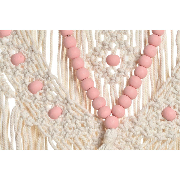 Seinäkoriste DKD Home Decor Sininen Pinkki Kerma