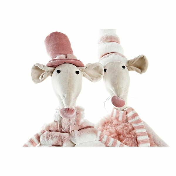 DKD Home Decor Koristehahmo Pinkki Hiiri 55 cm