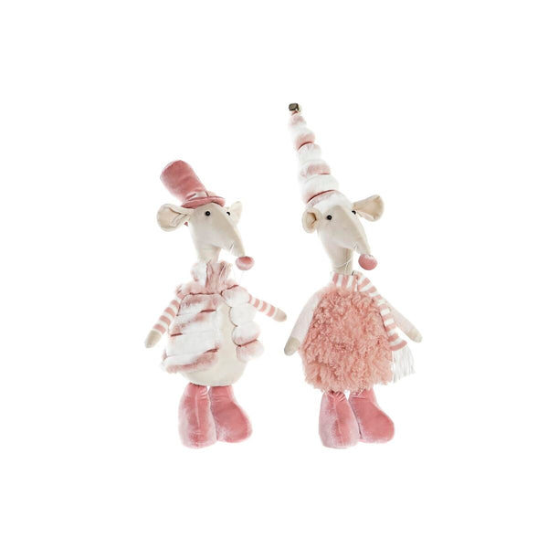 DKD Home Decor Koristehahmo Pinkki Hiiri 55 cm