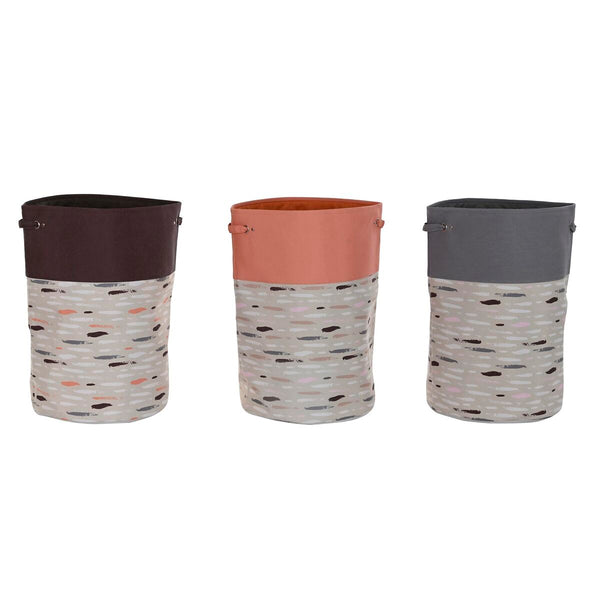 Pyykkikori DKD Home Decor Harmaa Oranssi 40x40x60 cm