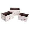 DKD Home Decor Korisetti, Ruskea Harmaa Oranssi, 3 osaa