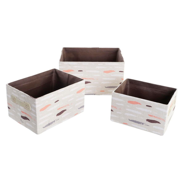 DKD Home Decor Korisetti, Ruskea Harmaa Oranssi, 3 osaa