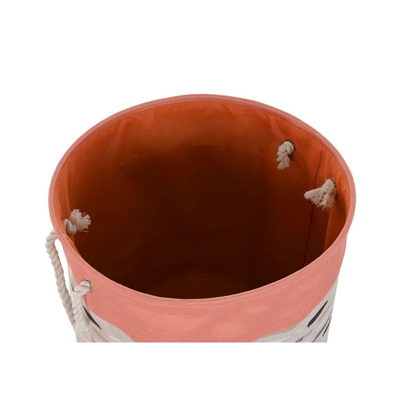 Pyykkikori DKD Home Decor 3-osainen Harmaa Oranssi