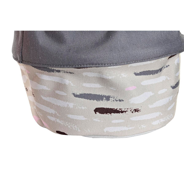 Pyykkikori DKD Home Decor Harmaa Oranssi 3 osaa