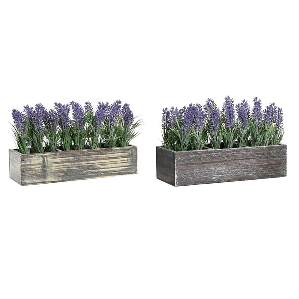 Koristekasvi Polyetyleeni ja Puu, 32 x 14 x 19,5 cm, 2 osaa