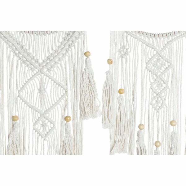 Riippuva koriste 25 x 1 x 93 cm, ruskea ja valkoinen, 2 osaa